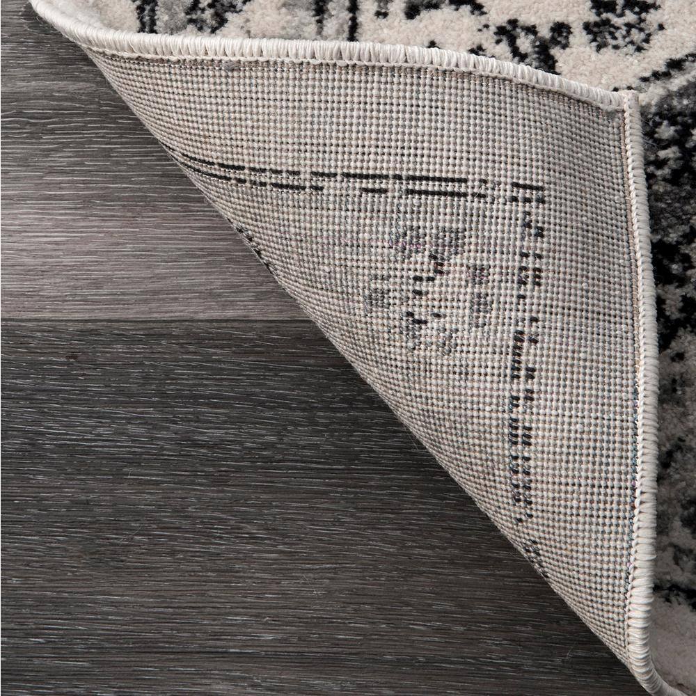 Elysian Gray Square Easy-Care Synthetic Area Rug