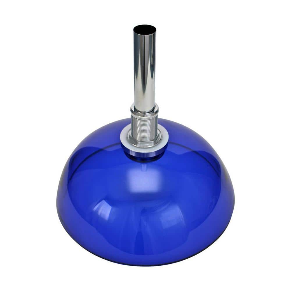 Blue Tempered Glass Above-Counter Vessel Sink