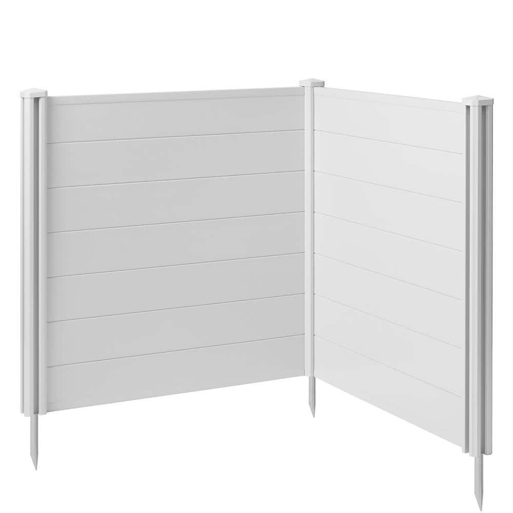 Casafield 42" x 42" White Vinyl Privacy Fence Panel Set