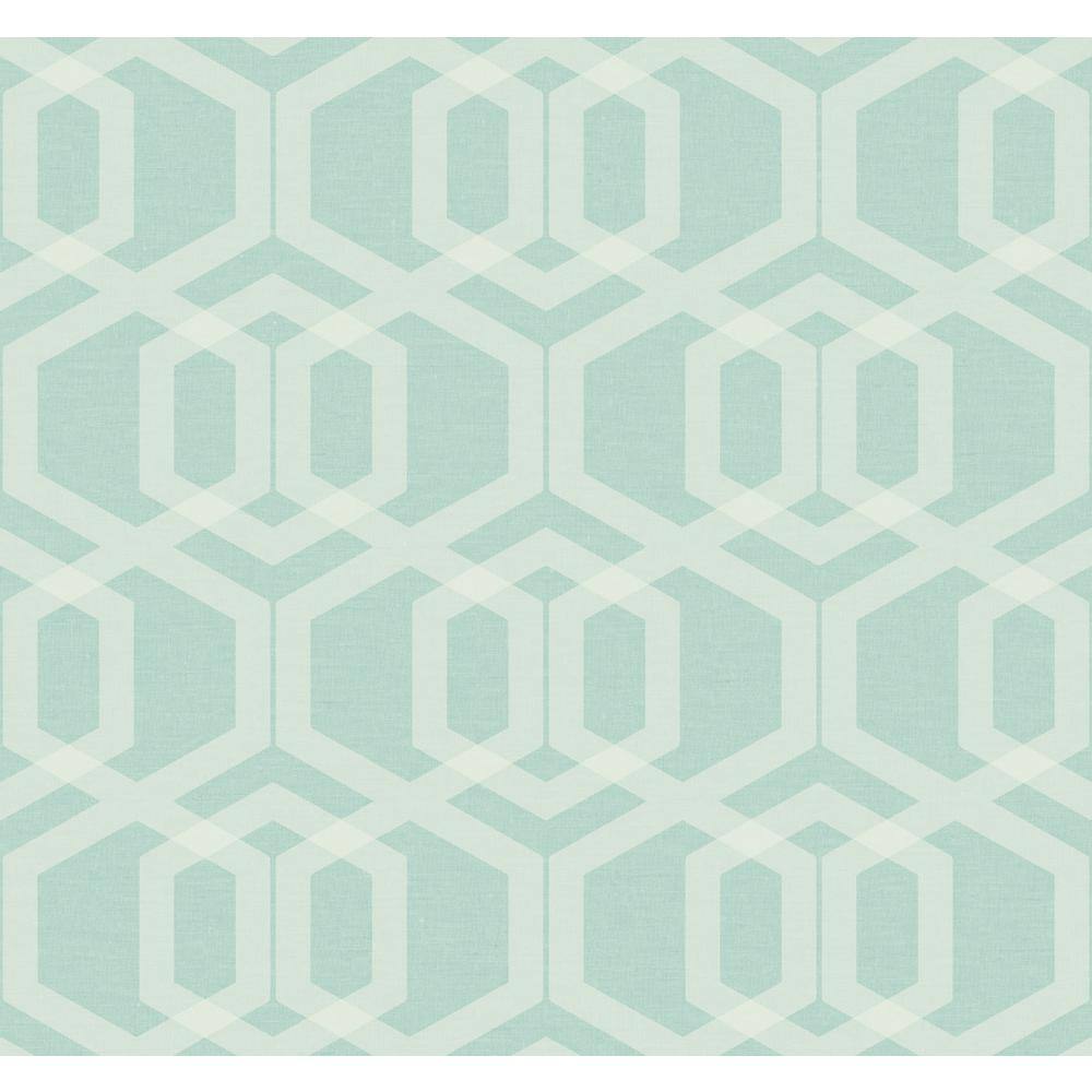Seabrook Designs Hex Trellis Sky Blue and Off-White Paper Strippable Roll  (Covers  sq. ft.) EC50802 - The Home Depot
