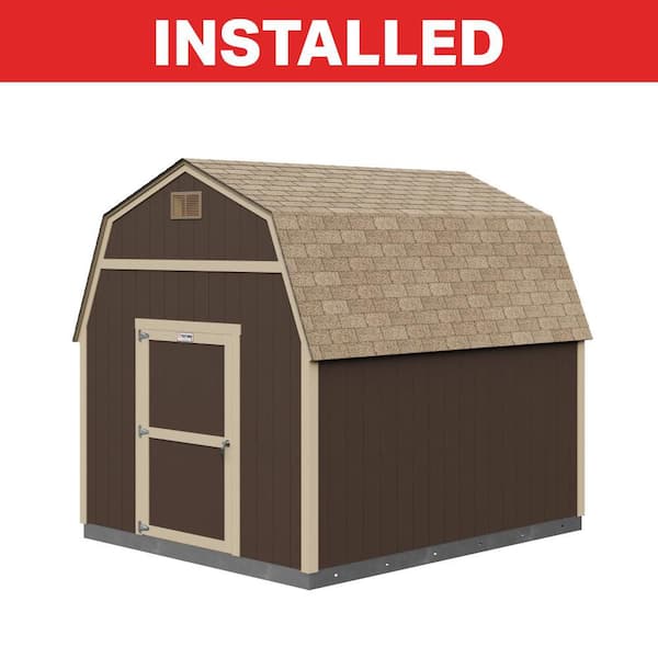 Professionally Installed Tahoe Series Tucson 10 ft. W x 12 ft. D Wood Storage Shed 6 ft. High Sidewall (120 sq. ft.)
