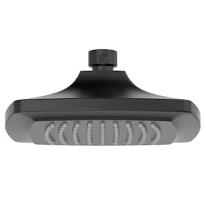 Townsend 1-Spray Patterns with 1.75 GPM 6.125 in. Wall Mount Fixed Shower Head in Matte Black