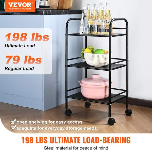 5-Tier Rolling Cart, Multipurpose Utility Cart Rolling Carts with Lockable sold Wheel