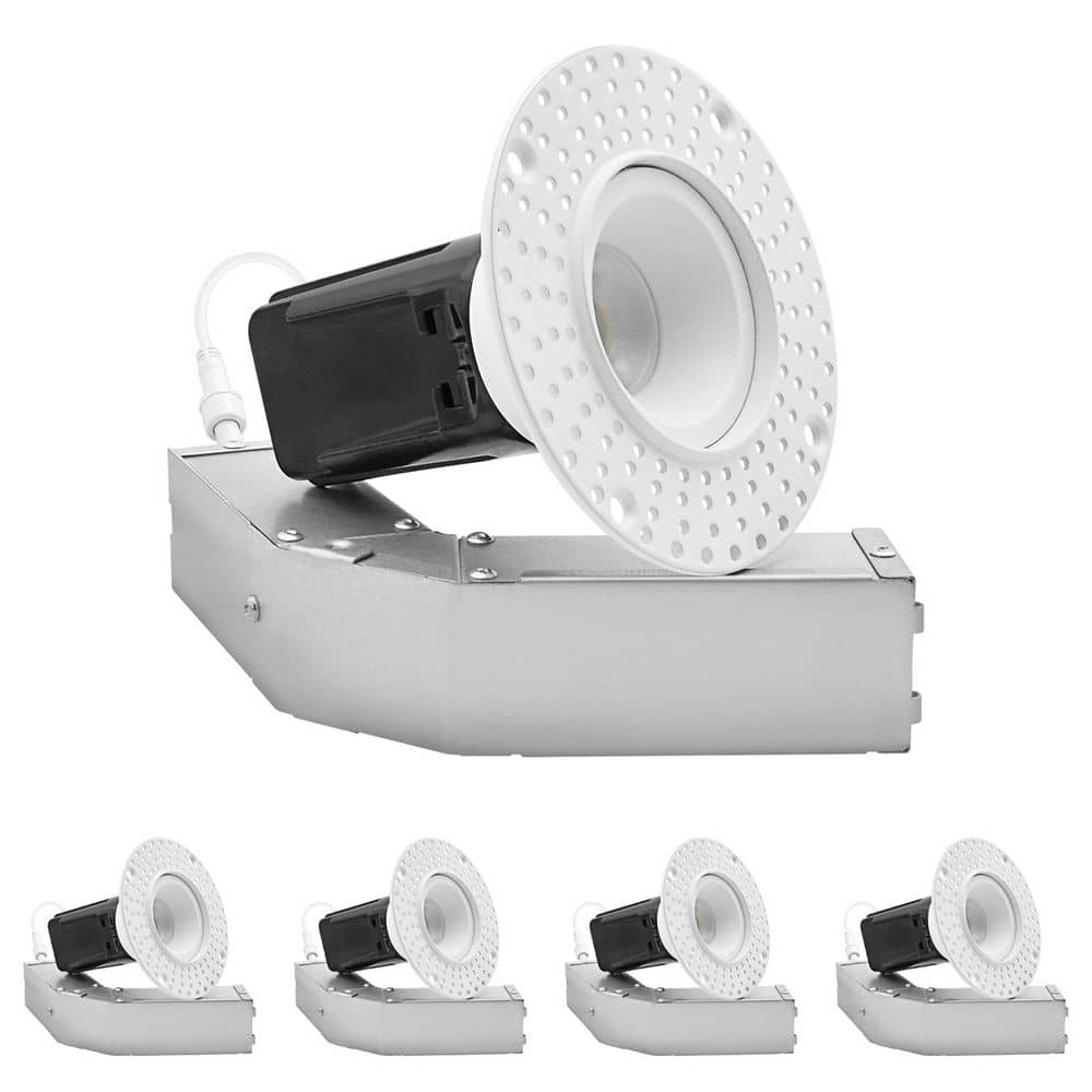 4 In. Integrated LED Trimless Spotlight, 5CCT, 12W, 38º, 1000LM, Dimmable TRIAC, Anti-Glare, IC & Wet Rated, ETL 4 Pack price history on PriceWatchPro