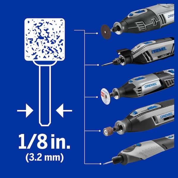 1/8 in. Dremel 664DR Diamond Drill FlipBit for Hard Materials, Diamond Grit  3/32-in Cutting Bit Accessory 