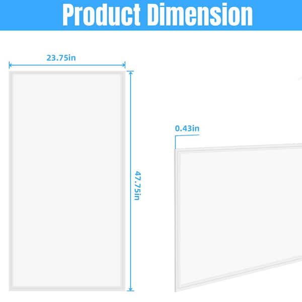 WYZM 2 ft. x 4 ft. 7800 Lumens Integrated LED Panel Light, 5000K Bright White Office Lighting (16-Pieces)