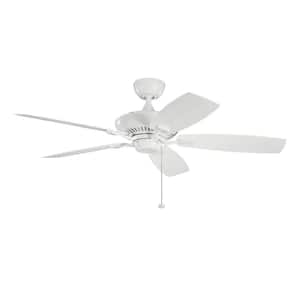 Canfield Patio 52 in. Outdoor White Downrod Mount Ceiling Fan with Pull Chain for Patios or Porches