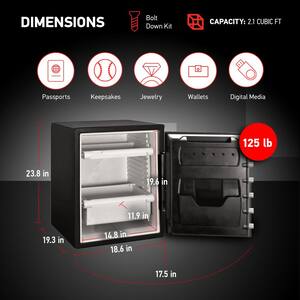 2.0 cu. ft. Fireproof and Waterproof Safe with Touchscreen Combination Lock