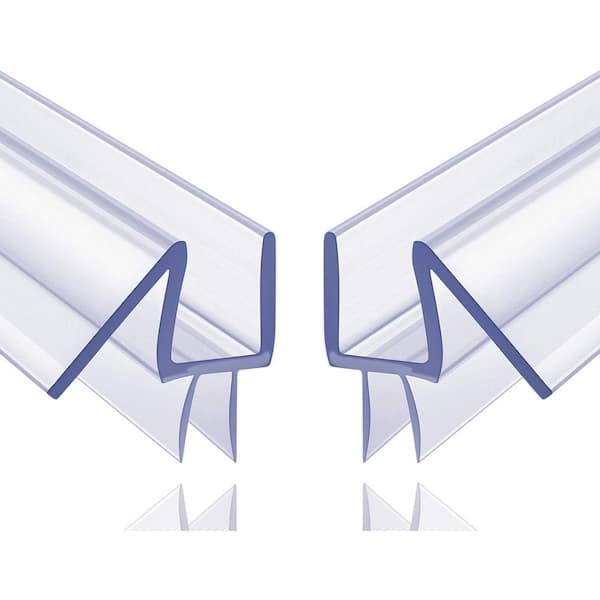 39 in. Glass Door Shower Seals for Water Barrier Shower Installation Kit in Clear, 2-Pack