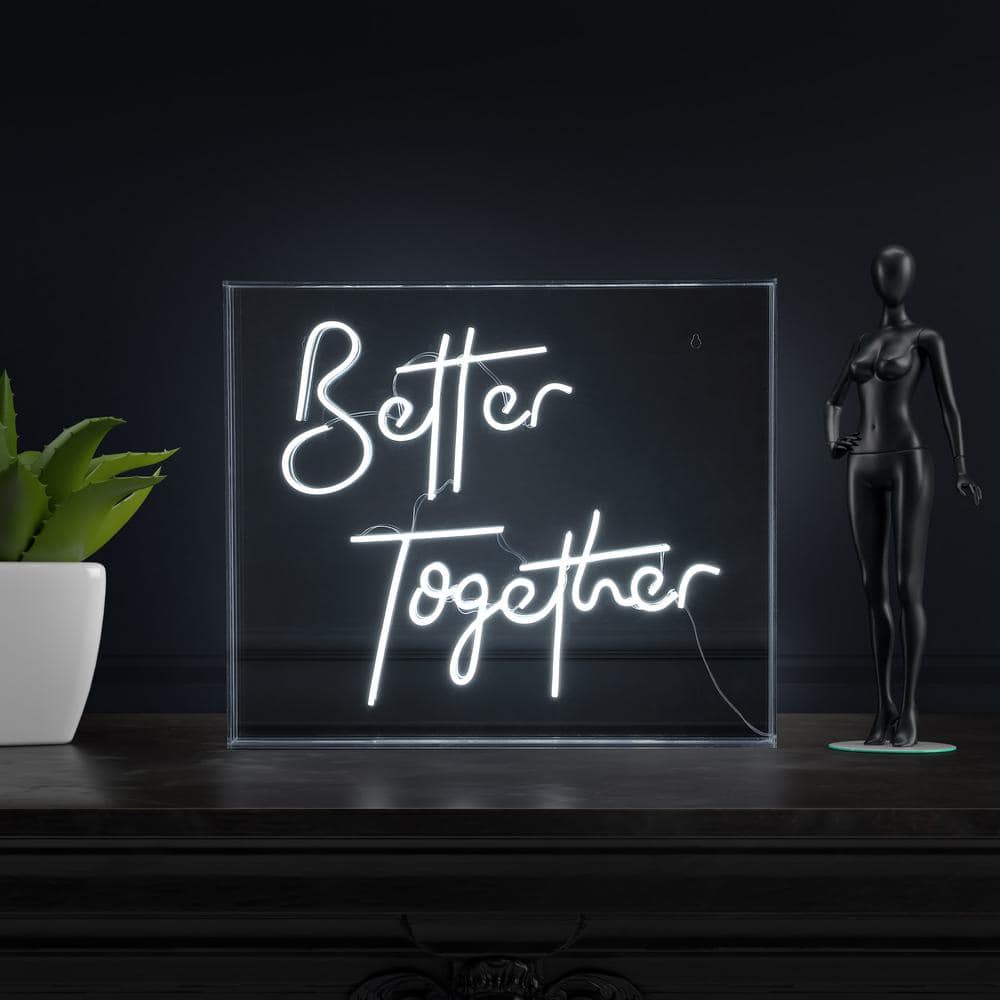 Romantic Quality Bright Blue “Better Together” selling LED Night Light Room Wall Decor