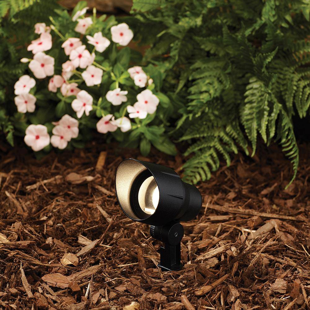 Black Cast Metal Low-Voltage Outdoor Flood Light