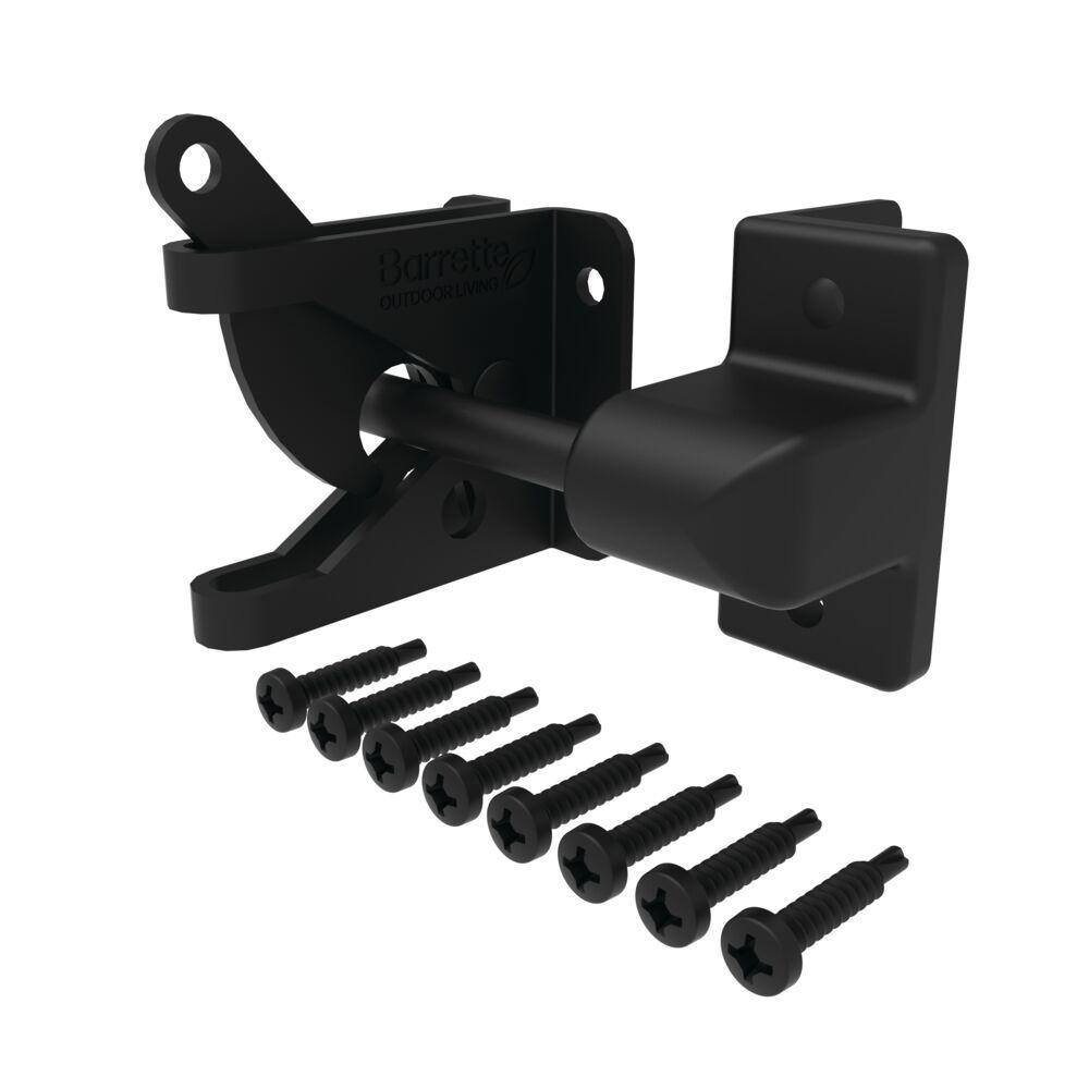 Black Steel Gravity Latch for Gate Uprights