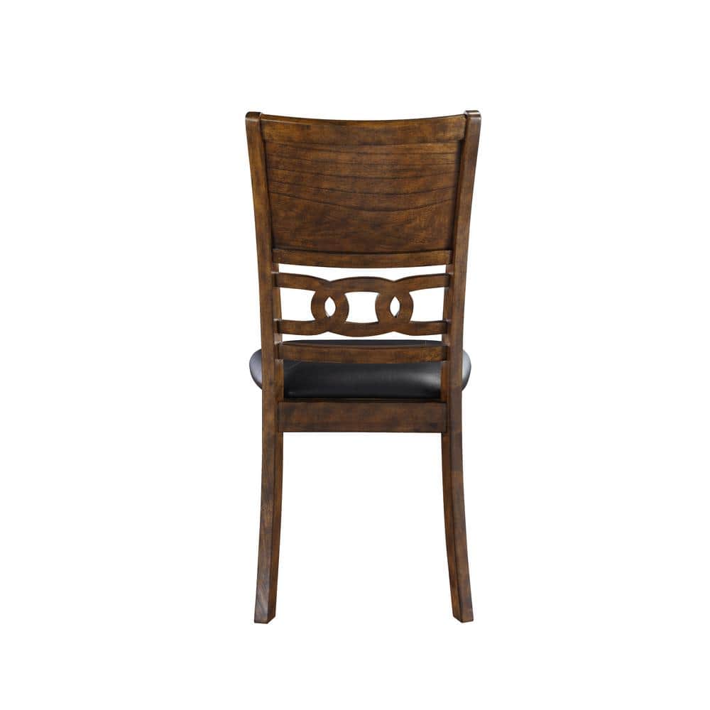 Gia 42" Brown Solid Wood Drop Leaf Dining Table with 2 Chairs