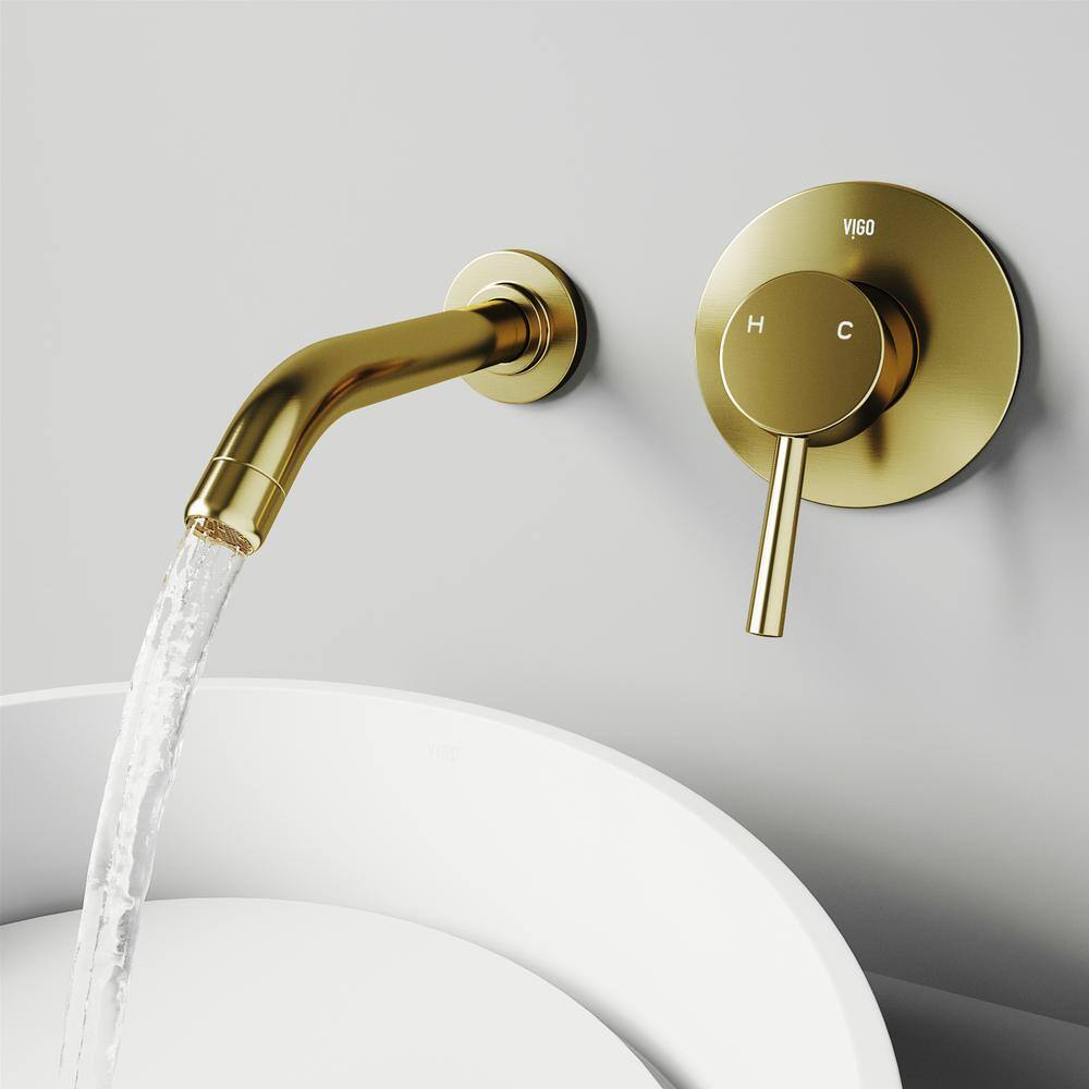 Elegantly Minimalistic Olus Wall Mount Bathroom Faucet in Antique Bronze