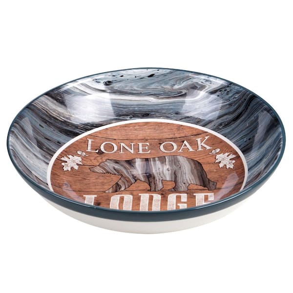 Certified International Fluidity Lodge 13 in. Multicolored Serving/Pasta Bowl