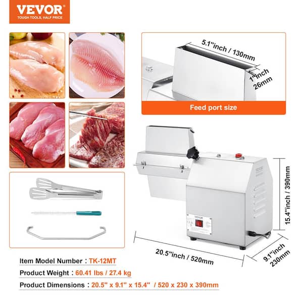 VEVOR 750W Commercial Meat Tenderizer Heavy Duty 304-Stainless Steel Kitchen Tool with Electric Meat Tenderizer Machine