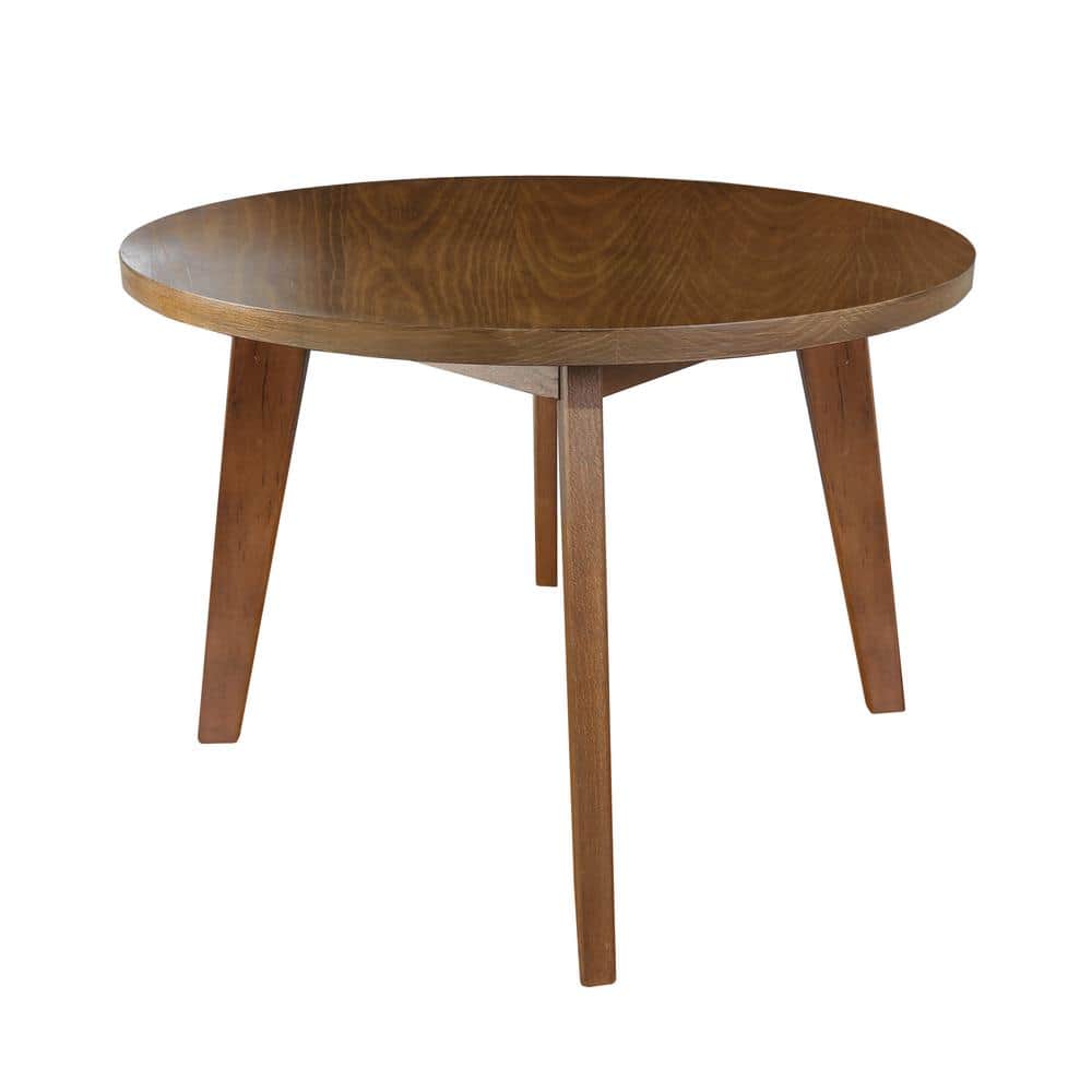 Genuine 24" Round Walnut Coffee Table with Solid Wood