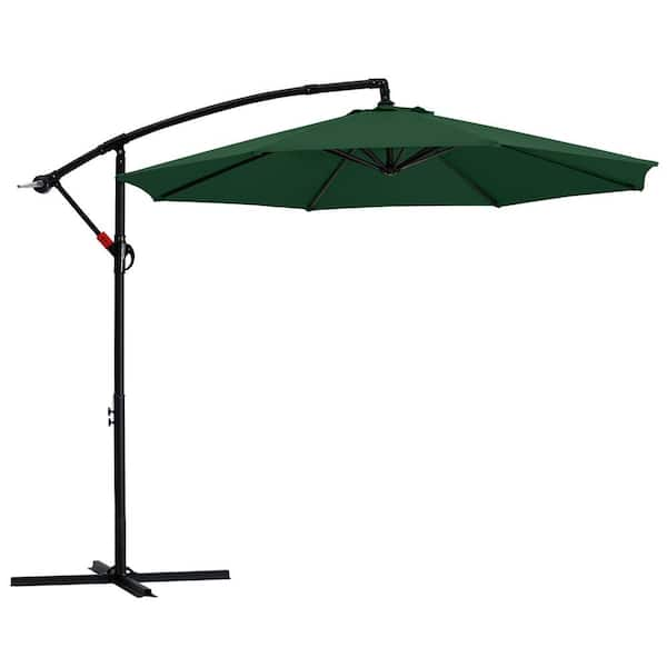 ABCCANOPY 10 ft. Cantilever Offset Hanging Patio Umbrella in Forest ...