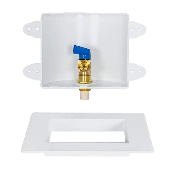 1/2-Inch CPVC with Installed 1/4-Turn Ball Valve White Eastman 60234 Pre-assembled Ice Maker Outlet Box 