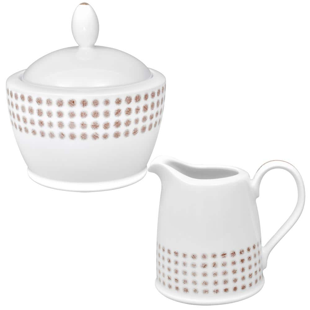 Khaki Hammock Beige Porcelain Sugar and Creamer Set -  Noritake, 9354-913