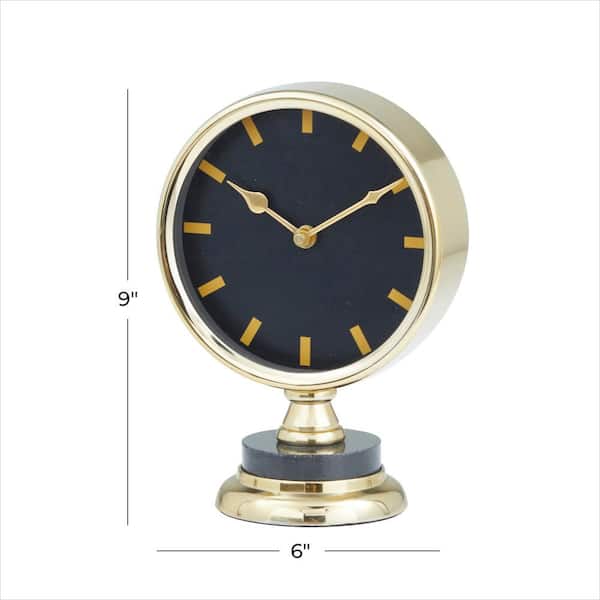 Old Fireplace Clock With More Modern Movement Wood Brass ODO 151 071 