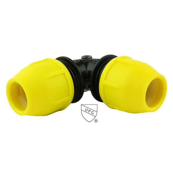 HOME-FLEX 1 in. IPS DR 11 Underground Yellow Poly Gas Pipe 90-Degree Elbow