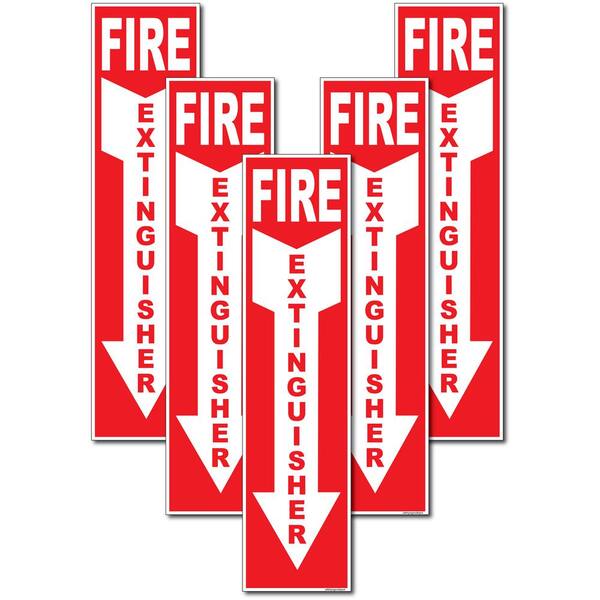 Adhesive Waterproof Vinyl Exterior Sticker SAFETY SIGN Fire Prevention Signs 