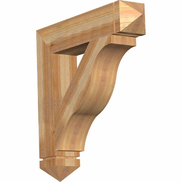Ekena Millwork 6 in. x 32 in. x 32 in. Western Red Cedar Funston Arts and Crafts Rough Sawn