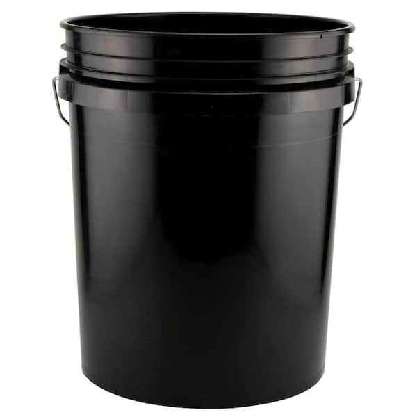 3.5 Gallon Yellow White High Density Plastic Bucket with Pour Spout Lid 4 Buckets 