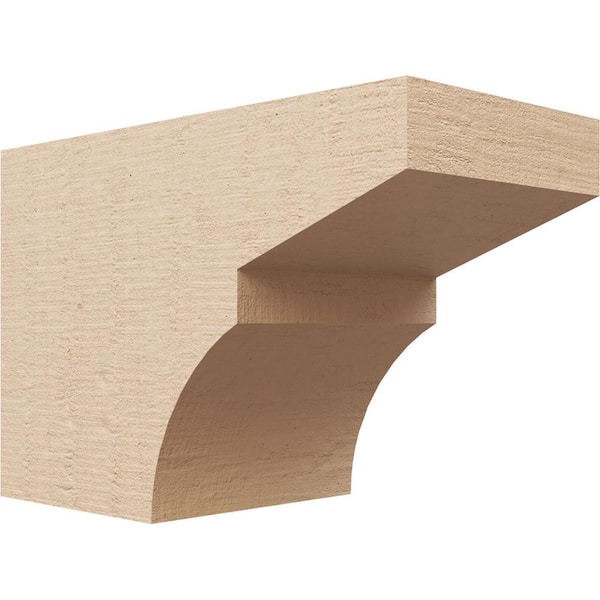 Ekena Millwork 6-in. x 8-in. x 12-in. Monterey Woodgrain, Primed Tan Timberthane Polyurethane Rafter Tail Brace