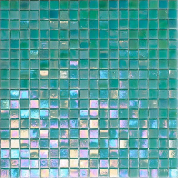 Apollo Tile Skosh Glossy Lincoln Green 11.6 in. x 11.6 in. Glass Mosaic Wall and Floor Tile (18.69 sq. ft./case) (20-pack)
