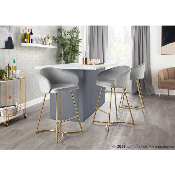 silver counter height bar stools