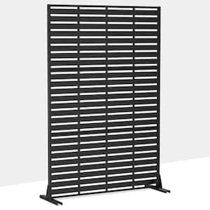 72 in. Adrian Metal Outdoor Garden Fence Privacy Screen Garden Screen Panels in Black