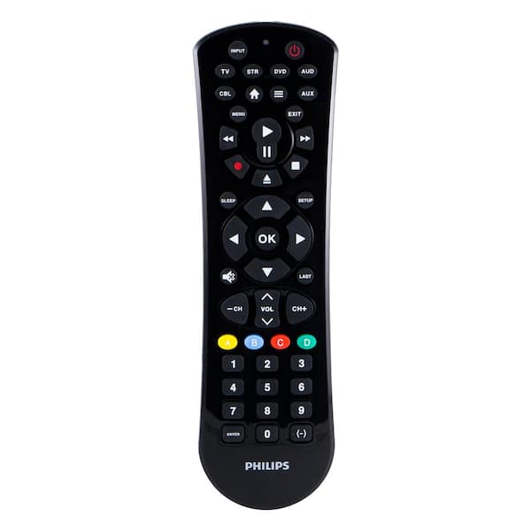 Philips 6-Device Streaming Compatible Universal Remote Control in Gloss Black
