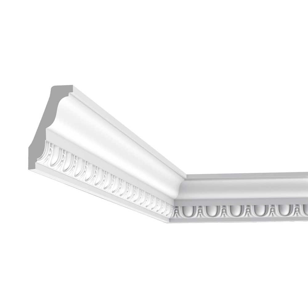 Primed White High Density Polyurethane Egg and Dart Crown Moulding Set