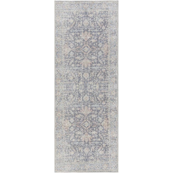 Livabliss Our PNW Home Olympic Navy Traditional 3 ft. x 7 ft. Indoor Area Rug