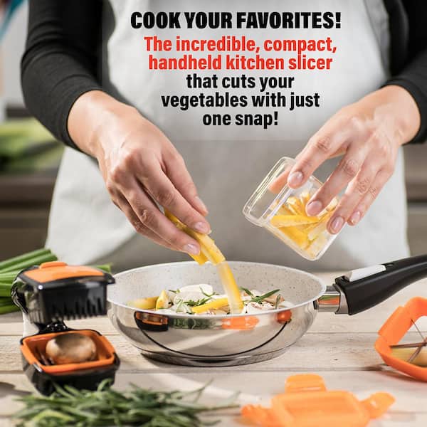 As Seen on TV Nutri Chopper 5-in-1 Compact Portable Handheld Kitchen Slicer  with Storage Container 2705MO-HD - The Home Depot