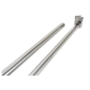 Design House Adjustable Closet Rod, Steel 27 In. to 48 In. L, Polished Chrome