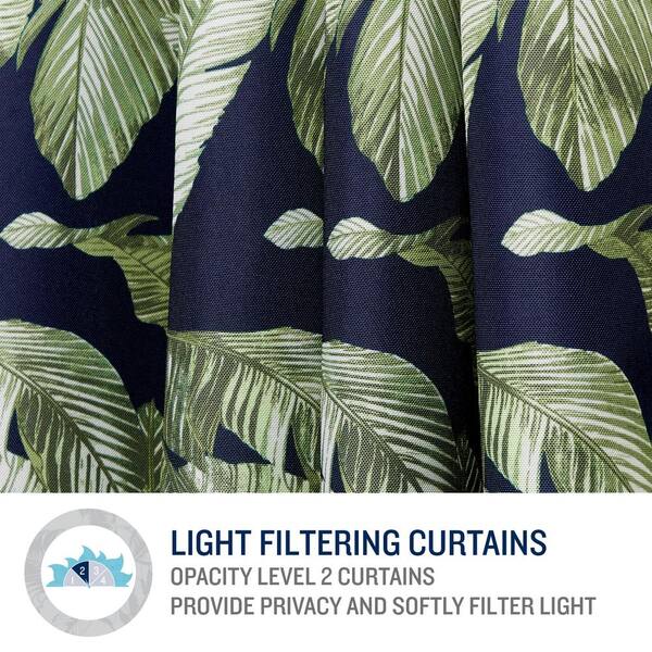 Tommy Bahama Island Palm Deep, Light Filtering Curtains Privacy