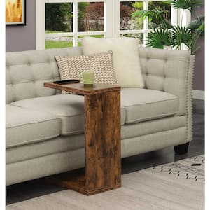 Northfield 11.5 in. W x 26 in. H Barnwood C-Top Wood End Table