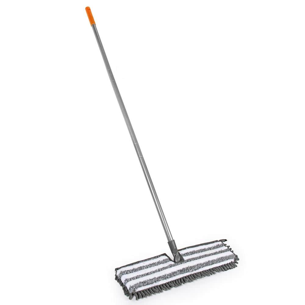 18 in. Microfiber Wet and Dry Flat Mop with 2-Piece Handle