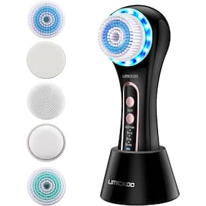 Face Scrubber Exfoliator, Cleansing Brush Rechargeable IPX7 Waterproof with 5-Brush Heads, Massaging and Deep Cleansing