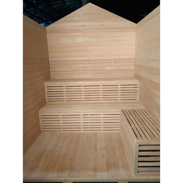 ALEKO 6-Person Canadian Hemlock Wood Electric Heater Sauna STO6VAASA-HD -  The Home Depot