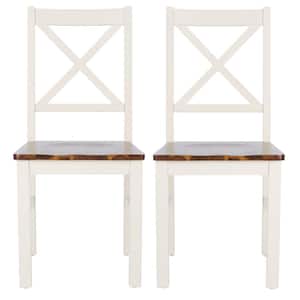 Akash White/Beige Dining Chair (Set of 2)
