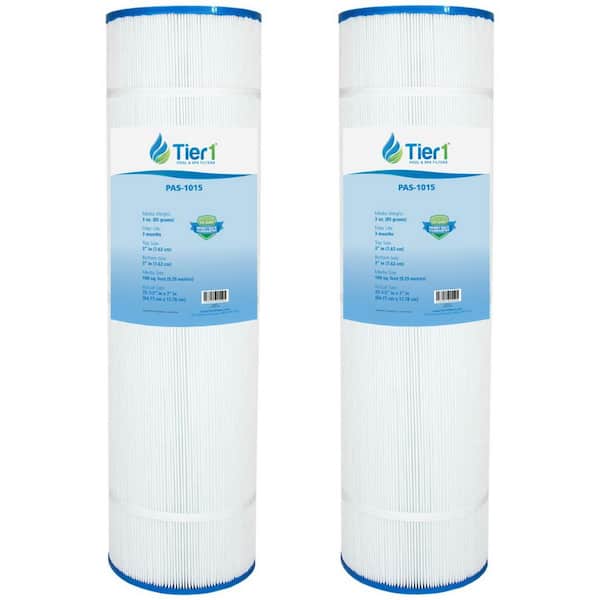 Tier1 7 in. Dia 100 sq. ft. Pool and Spa Filter Cartridge for Hayward C4000, Filbur FC-1270, PA100N, Unicel C-7487 (2-Pack)