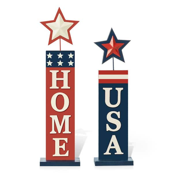 Wall Hangings Home & Living Americana word signhandmade wood sign July ...