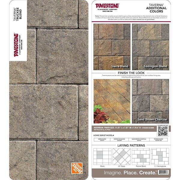 Pavestone Paper Sample Only of Taverna Rec 11.81 in. L x 7.87 in. W x 50 mm H Truckee Blend Concrete Paver (1-Piece)