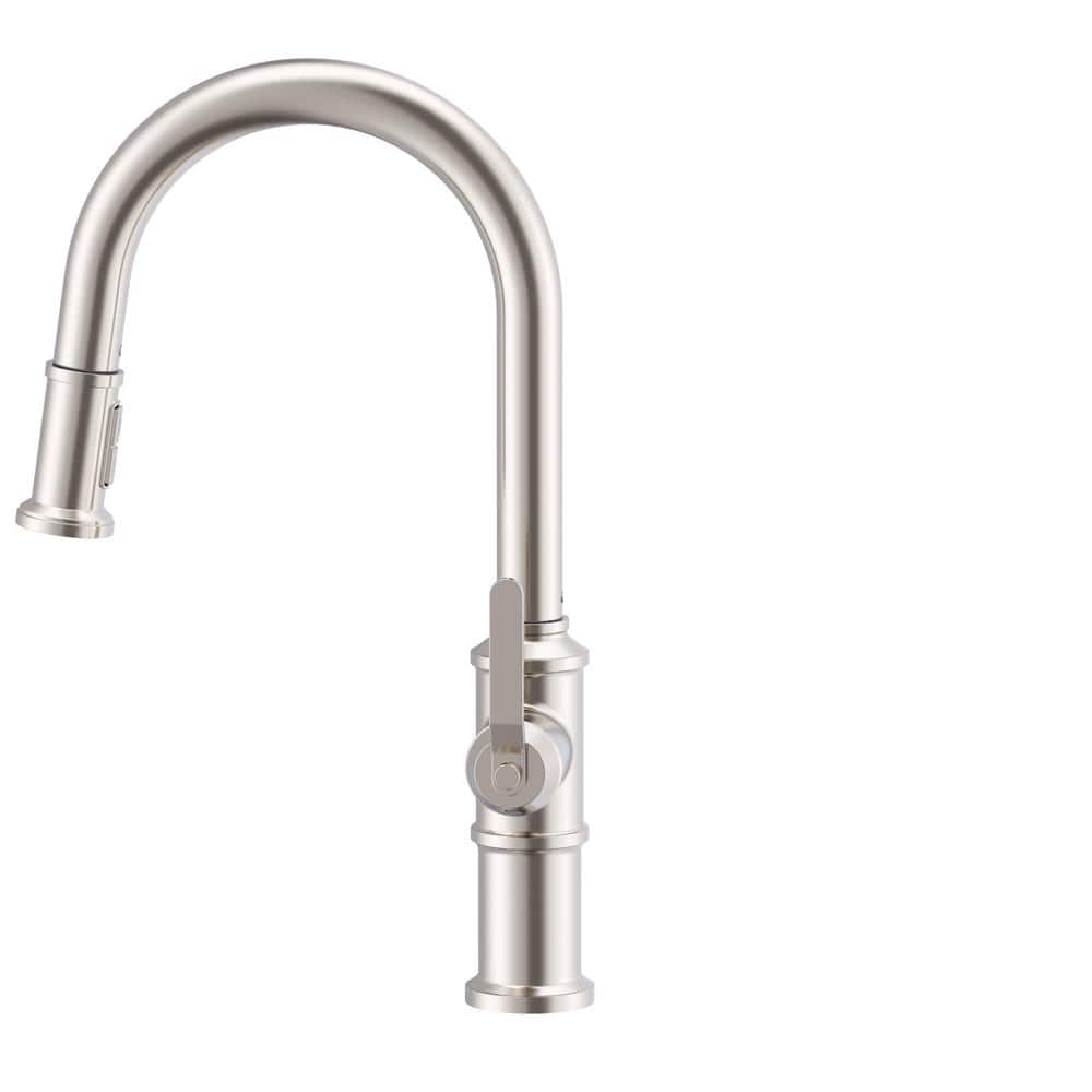 Kinzie Stainless Steel Single Handle Pull-Down Kitchen Faucet