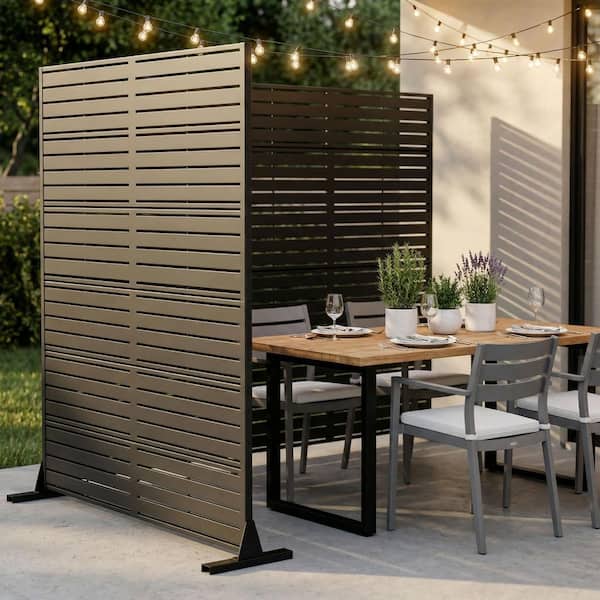 MAYEERTY 1-Piece 72 in. x 47 in. Freestanding Metal Outdoor