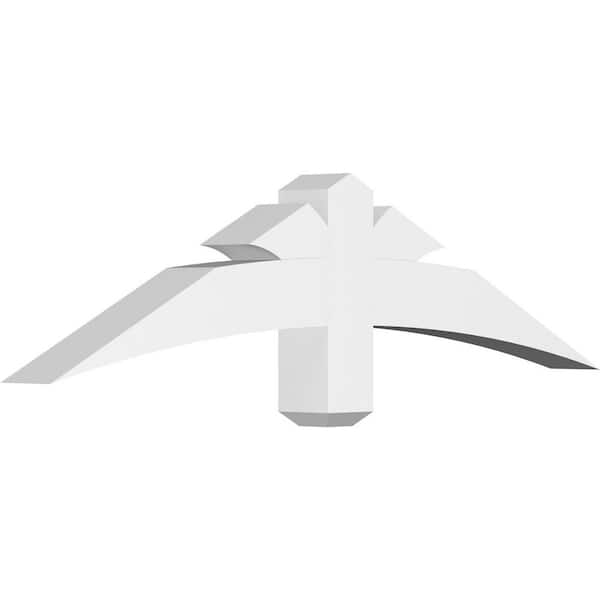 Ekena Millwork Davenport 48 in. W x 12 in. H x 4 in. D Signature Polyurethane Bracket